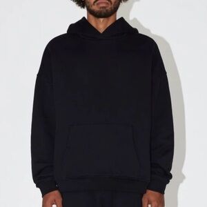 Khy Fleece Oversized Zip Hoodie Black